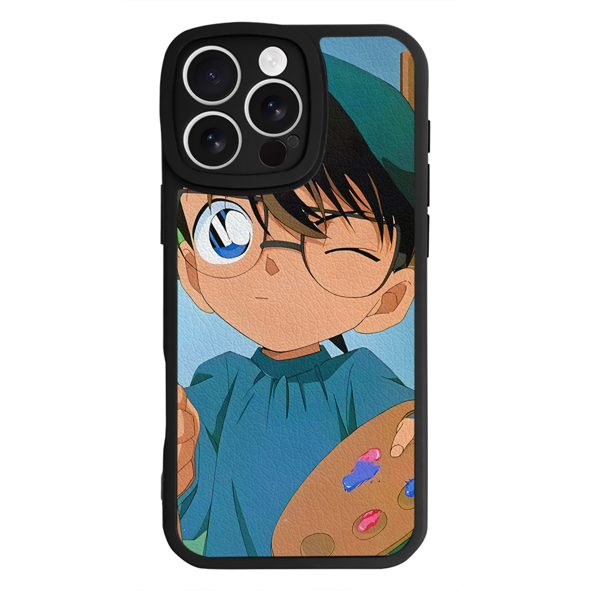 （画像用） 名探偵コナン Detective Conan 【iPhone 16シリーズ対応】シリコンスマホケース（レザー調） 材質：シリコン